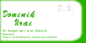 dominik urai business card